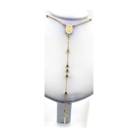 Cadena rosario de oro 18k 70 cm 2